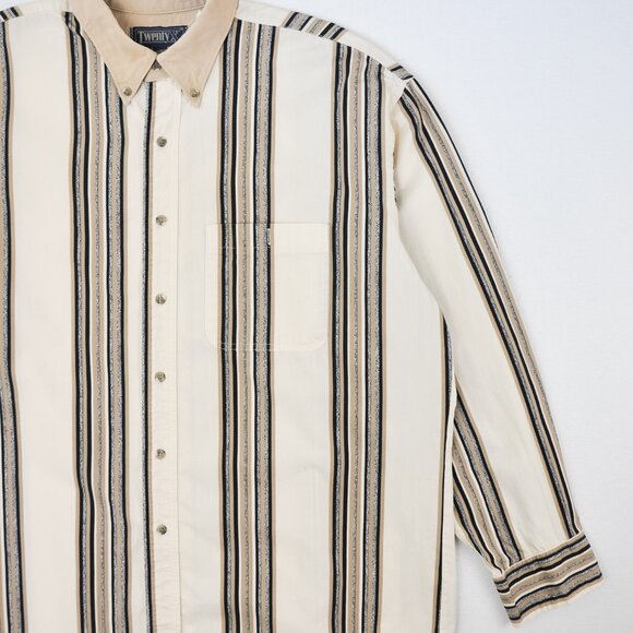 Vintage Wrangler Stripe Button Up | XL - Picture 2 of 8